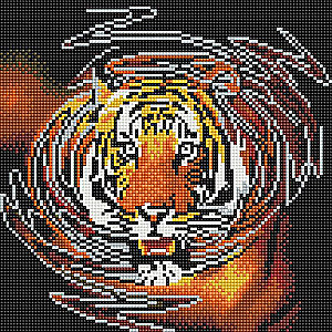Diamond Mosaic - Mighty Tiger, 30x30cm