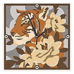 Craft Set - Graceful Tiger, Clock, 25x25cm