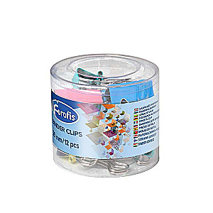 Biuro segtukai FOROFIS 25mm 12vnt. spalvoti
