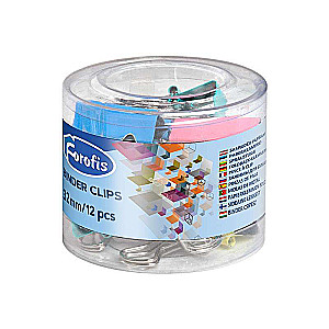 Plastikiniai segtuvai FOROFIS 32mm 12vnt. spalvoti