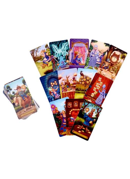 Tarot kārtis brīnumzemē (78 kārtis + īss ceļvedis)