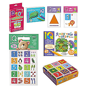 Посылка. Мини-комплект IQ-игр для знакомства с цифрами и фигурами 