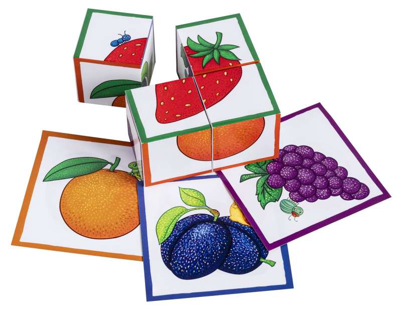 Inteligentne kostki - Owoce i jagody, 4 sztuki