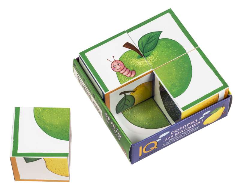 Inteligentne kostki - Owoce i jagody, 4 sztuki