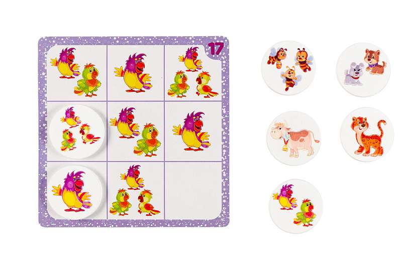 Attīstošā spēle - Dzīvnieki. Sudoku vismazākajiem