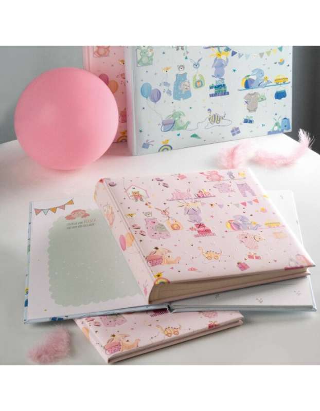 Fotoalbums 25x25cm 60 lapas. bērniem Wonderland rozā