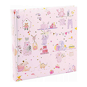 Fotoalbums 25x25cm 60 lapas. bērniem Wonderland rozā