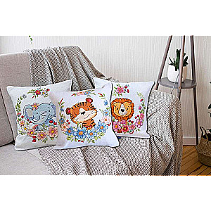Cushion set for cross-stitch - Tiger cub