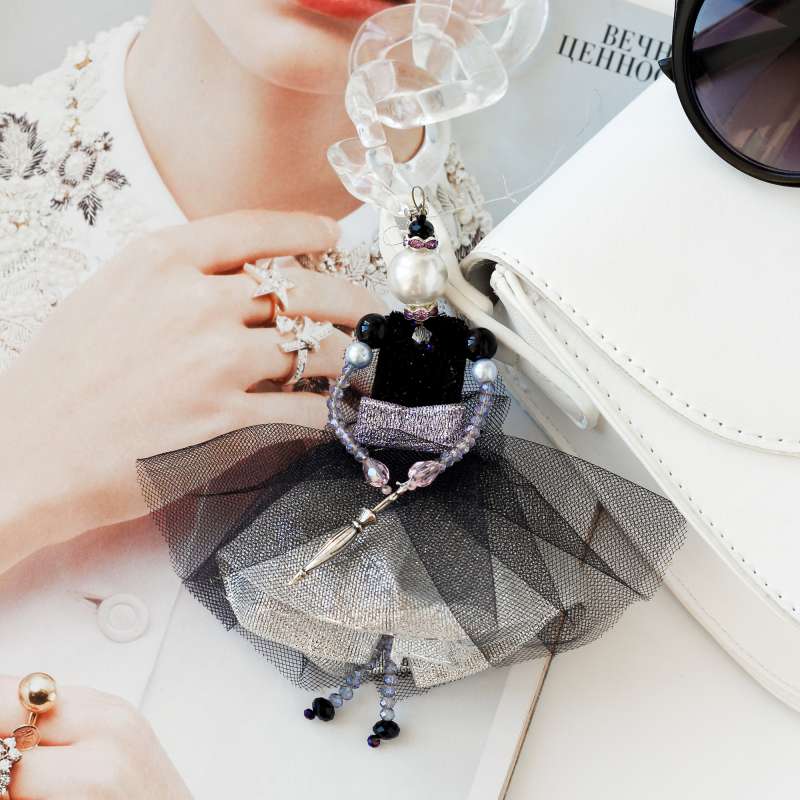 Set zur Herstellung von Schmuck für die Puppenanhänger - Edler Amethyst