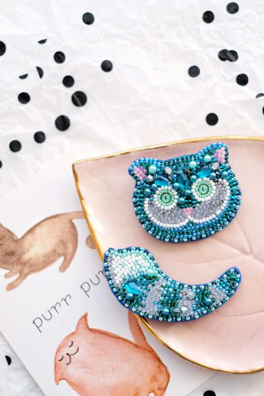 Set zum Sticken mit Perlen - Cheshire-Katze