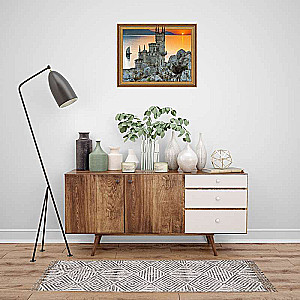 Dimanta mozaīka 3D ar uzklātu rāmīti (40x50) SAULRIETS KRIMĀ (29 krāsas)
