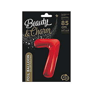 Folienballon 33/85cm 7 B&C rot