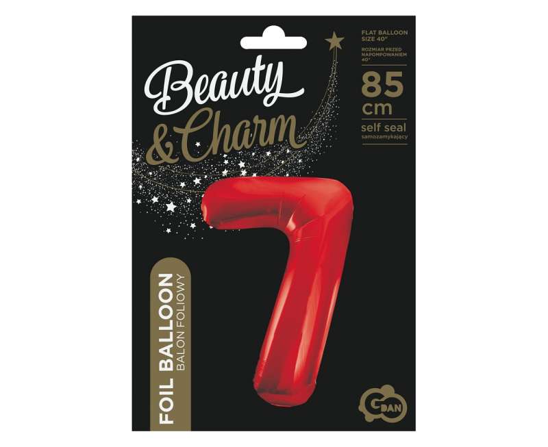 Folienballon 33/85cm 7 B&C rot