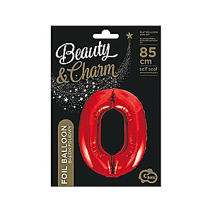 Folienballon 33/85cm 0, rot