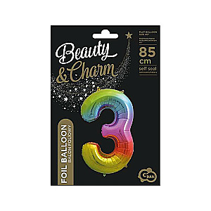 Folienballon 33/85cm 3 B&C Regenbogen