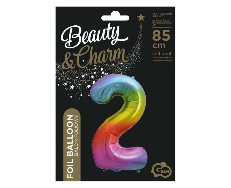 Folienballon 33/85cm 2 B&C Regenbogen
