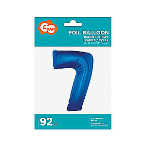 Folienballon 45/92cm 7, blau