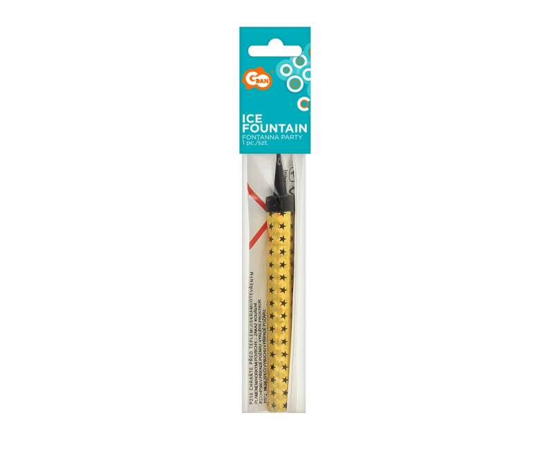 Svece-fontāns GODAN 1gb. 12cm, dzeltena