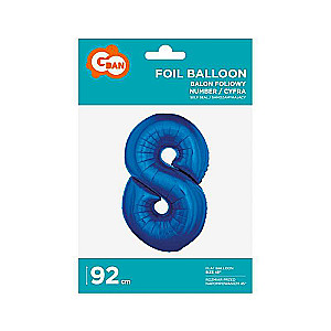 Folienballon 45/92cm 8, blau