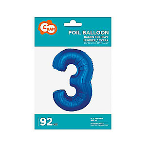 Folienballon 45/92 cm 3, blau