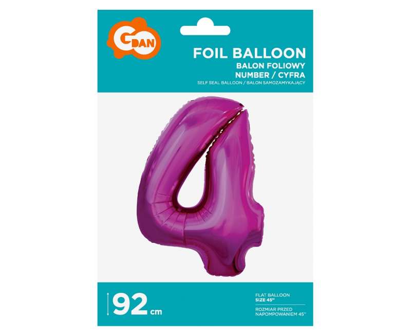 Folienballon 45/92cm 4, rosa