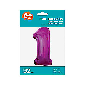 Folijas balons 45/92cm 1, rozā