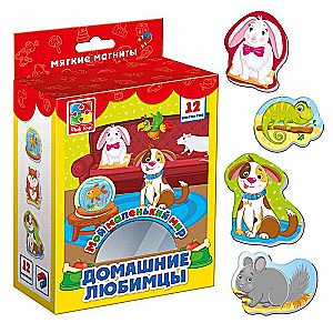 Набор мягких магнитов Домашние любимцы 14 эл.