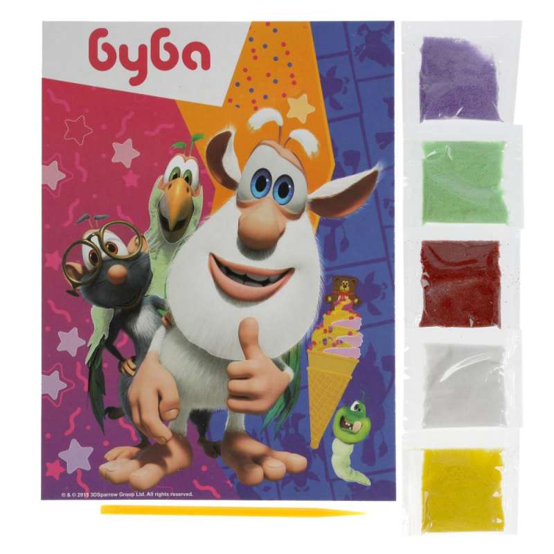 Radošais komplekts aplikācija no smiltīm - Buba 17*23 cm