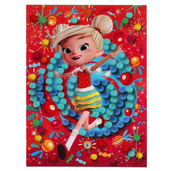 Pomponu aplikācija - Feerinki 17x23cm