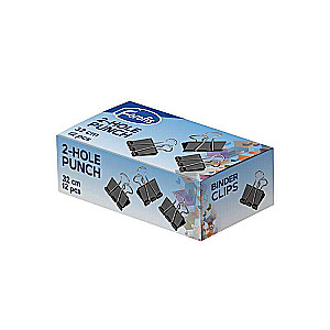 Popieriaus segtuvai 32mm 12vnt. juodi