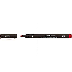 Uni Pin liner line thickness 0.1 mm, red, photo 1