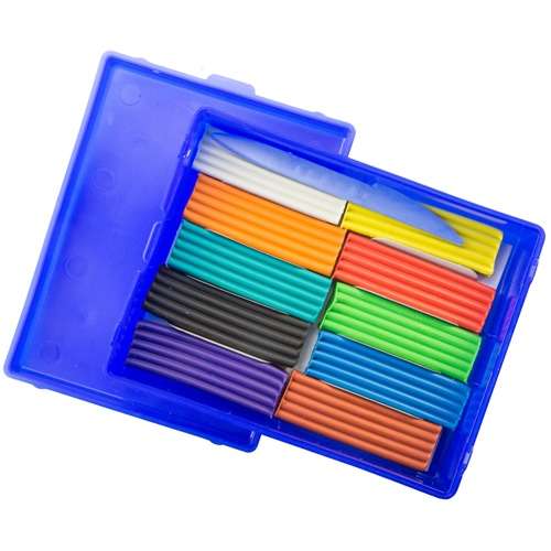 Plasticine Classic 10 colors in plastic container