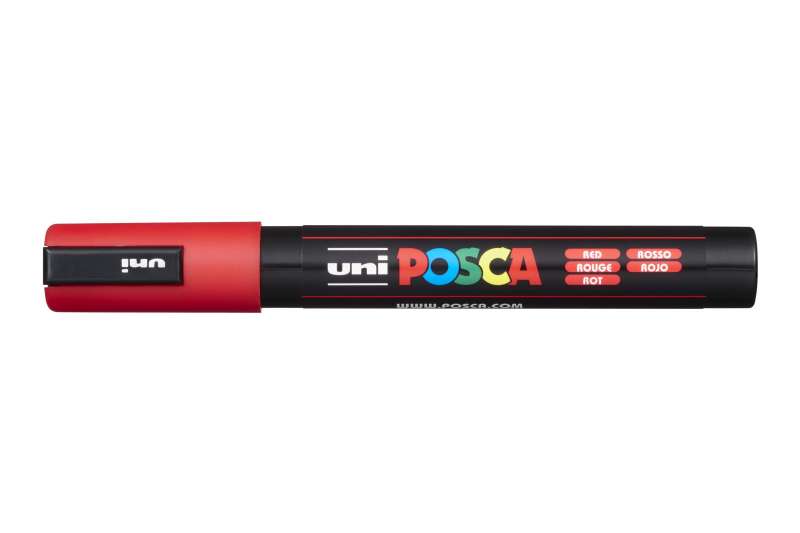 Marker na wodnej bazie UNI Posca PC-5M czerwony