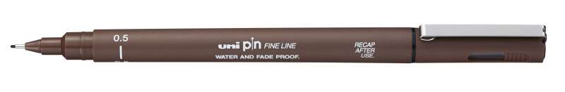 Liner UNI PIN Bold&Bruch, 0.5 braun
