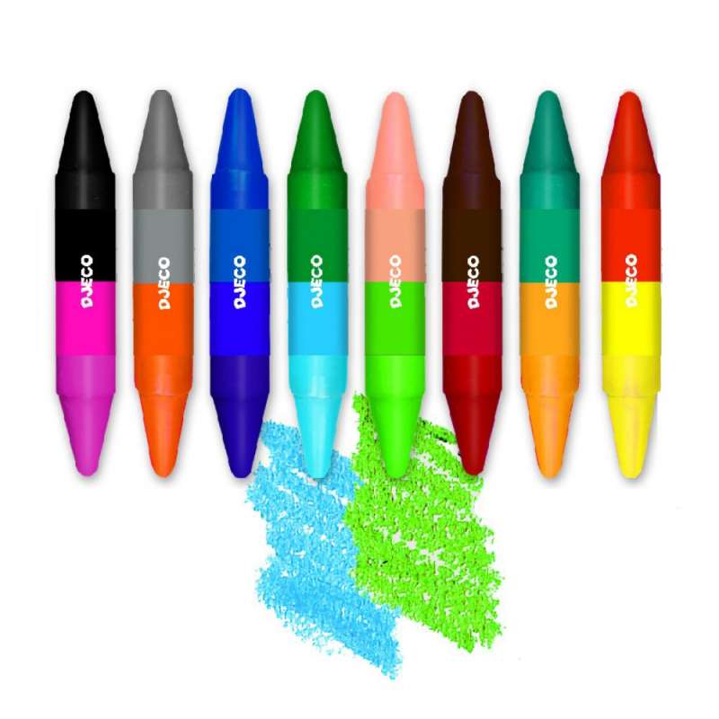 Colored Double Crayons (8 pieces, 16 colors)