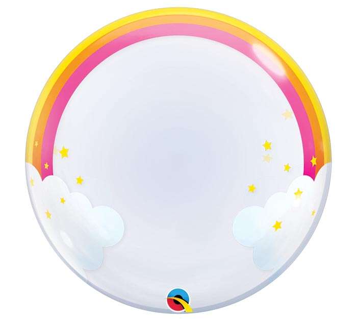 Fooliumballoon 24 Bubble Vikerkaares pilvedes
