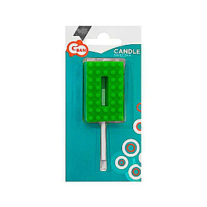 Svečs tortam 0 Lego kubi, 5.5cm Mix