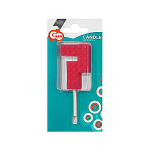 Svečs tortam 7 Lego kubi, 5.5cm Mix