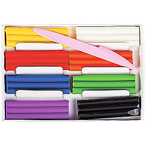 KROHA LUCH Modeling Clay with a Cutter, 8 Colors 120g