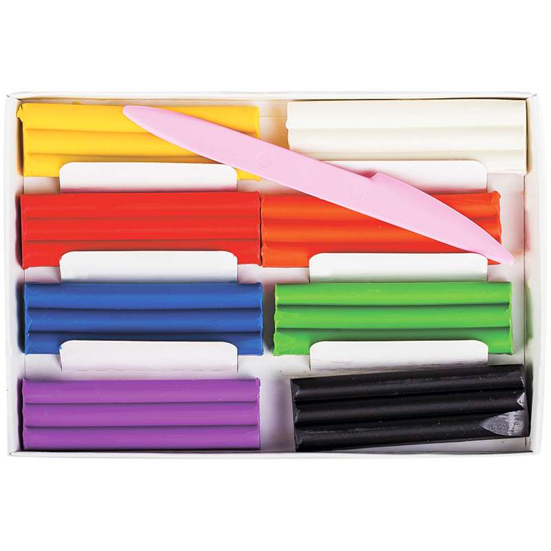 KROHA LUCH Modeling Clay with a Cutter, 8 Colors 120g