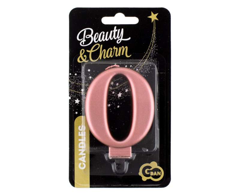 Svečs tortam 0 Rozā metāls 8,0cm