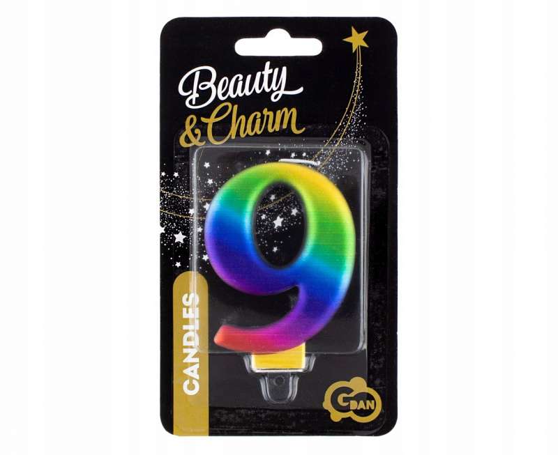 Svece tortam B&C "9" Galaxy 8,0 cm