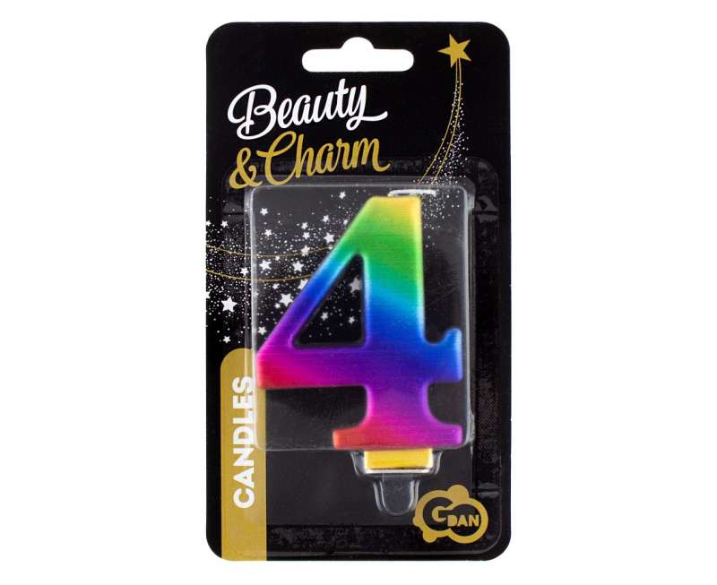 Svece tortam B&C "4" Galaxy 8,0 cm