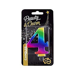Svece tortam B&C "4" Galaxy 8,0 cm