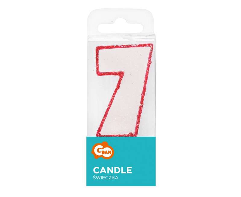 Svečs tortam 7, ar mirdzumiem.