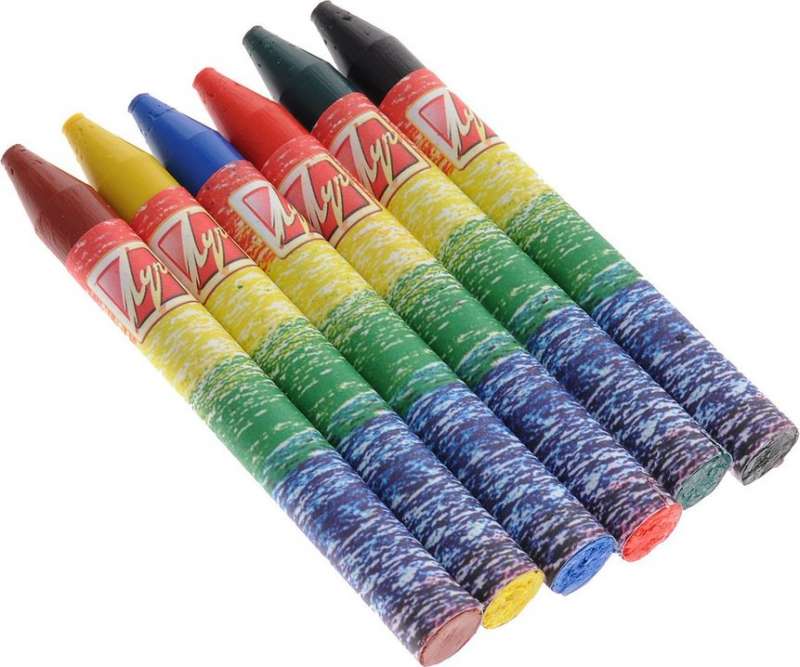 Wax Crayons Fantasy 6 colors