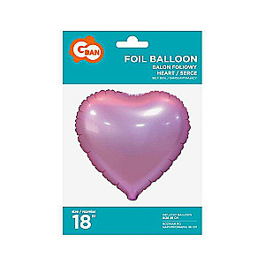 Fooliumballoon - Roosa matt süda 18