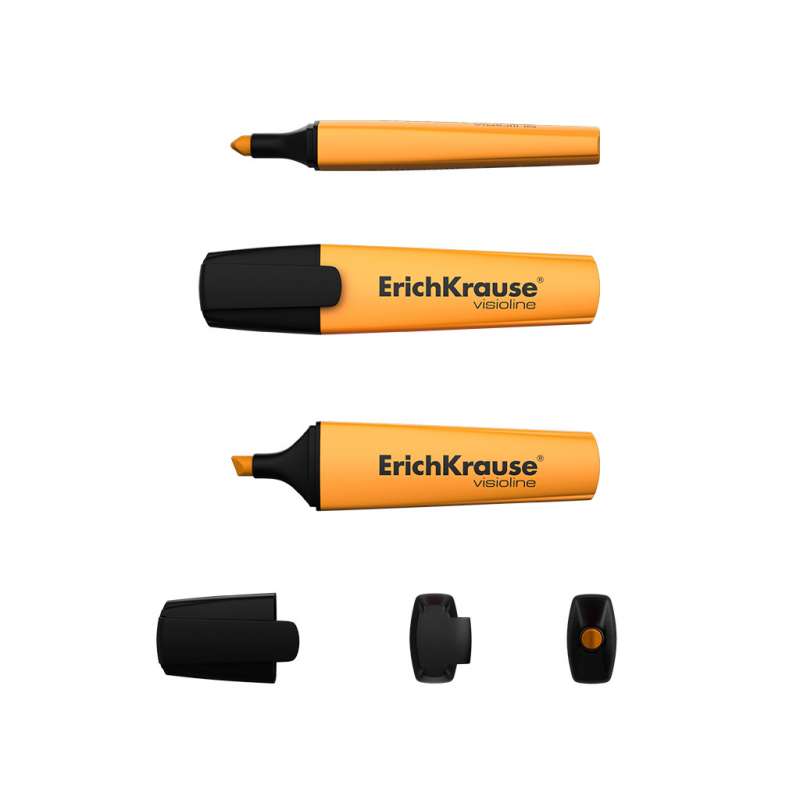 Tekstmarķieris ErichKrause Visioline V-12, tintes krāsa oranža