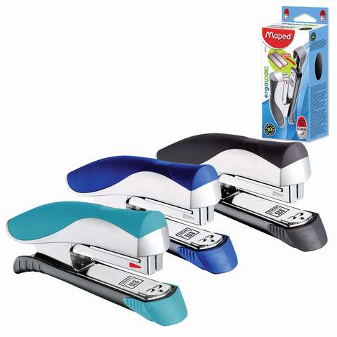 MAPED Ergologic Half Strip No. 24 assorted stapler