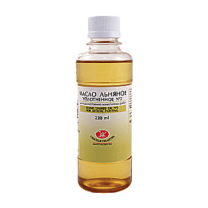 Olej lniany do prac malarskich, butelka 220ml.